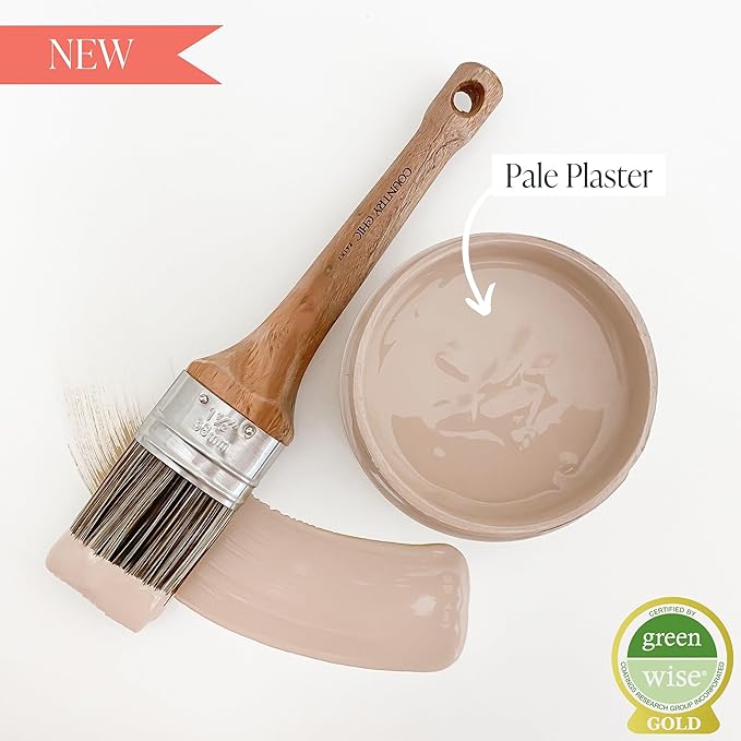 Country Chic All-in-One Chalk Paint for Furniture, Cabinets, Home Decor, Eco-Friendly, Matte Finish, Built-In Primer & Top Coat for Wood, Metal - Pale Plaster (Sand) sample (4oz)