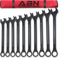 ABN Large Combination Wrench Set 33 to 50mm - Metric 10 Piece Jumbo Open End Wrench Set