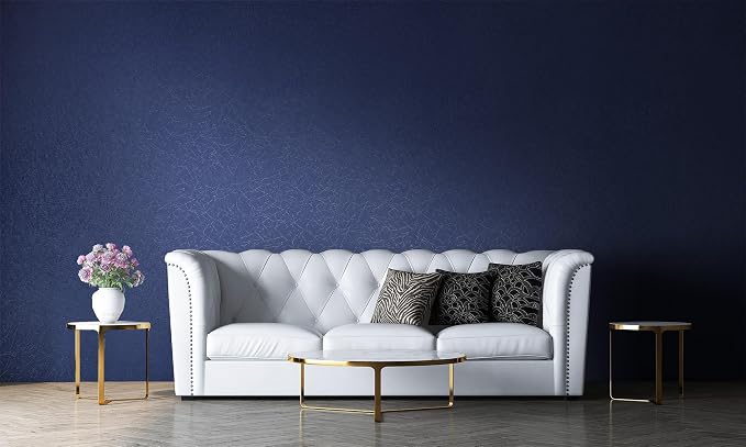 Safiyya 393"x 17.3" Wallpaper Silk Dark Blue Peel and Stick Wallpaper Dark Blue Contact Paper Self Adhesive Removable Solid Color Wall Paper for Bedroom Walls Vinyl Rolls