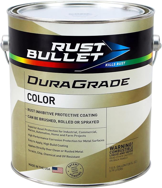 RUST BULLET DuraGrade Color - Green - 1 Gallon - Advanced Technology Corrossion Control, Rust Inhibitor & Protective Coating, Exceptional Adhesion, UV Resistant