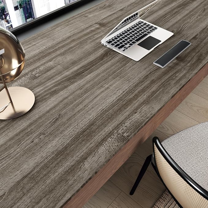 WESTICK Brown Wood Countertop Peel and Stick Wood Wallpaper Vintage Wood Contact Paper Self Adhesive Rustic Wooden Vinyl Wrap for Countertops Tables Bathroom Cabinets 15.8” x 78”