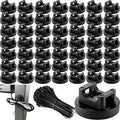Yookeer 250 Pieces Magnetic Zip Tie Mount Multipurpose Cable Holder Magnets Magnetic Wire Management Bases with Heavy Duty Zip, Mount Nylon Cable Ties in Total (31mm)