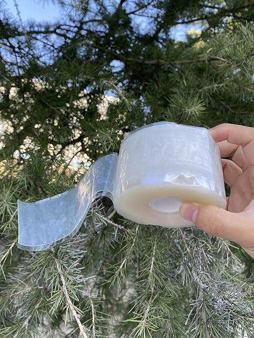 Silicone Rubber Tape, Clear 2-Inch x 36-Feet, Adhesive Tape for Plumbing, Waterproof, Heat Resistant, Self-Fusing, Electrically Insulating, Hand Tool Grip