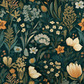 Orainege Vintage Floral Peel and Stick Wallpaper Boho Floral Contact Paper 17.3in x196.8in Flower Wallpaper Peel and Stick Flower Self Adhesive Wall Paper for Bedroom Removable Decorative