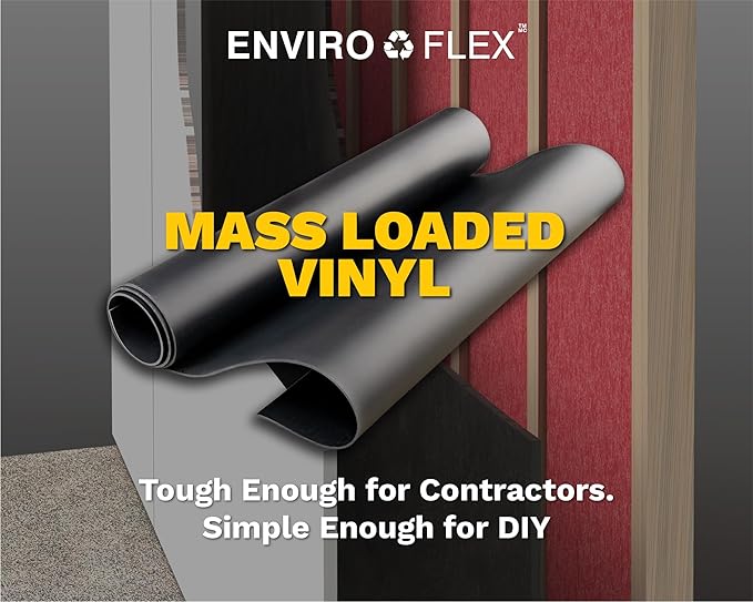 1 LB Mass Loaded Vinyl 4’x15’ (60 SF) – MLV Soundproofing Barrier for Walls, Ceilings, Vehicles – 26 STC Rating – Flexible Noise Blocker Roll – Easy to Cut & Install - Multiple Options