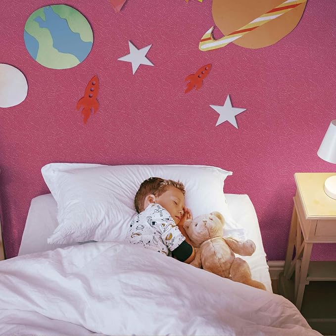 Rose Red Peel and Stick Self Adhesive Wallpaper Countertop Contact Paper | ReRmovable Waterproof Bathroom 15.7" X 393.7" Kitchen Vinyl Wrap for Cabinet Countertops Wall Counter Top Paper