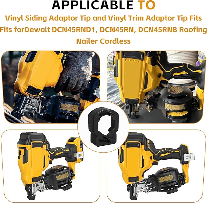 2025 Upgrade DCN45RN Vinyl Siding Adaptor Tip for Dewalt Roofing Nailer Cordless 20v DCN45RND1, DCN45RNB (B style)1 Pack