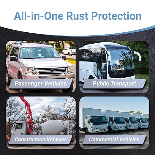 RUST BULLET Automotive - Metallic Gray - (2) 1/4 Pints- Rust Inhibitor & Protective Coating for Cars, Trucks, & Metal Surfaces, UV Resistant, No Topcoat Needed