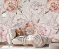 YQWDMX - Peel and Stick Floral Wallpaper with Pink Peony Self-Adhesive murals for Bedroom ZY11 XL