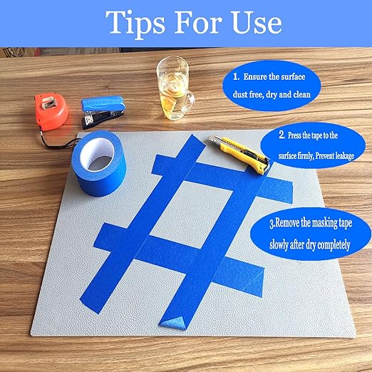 Painters Tape 2 Inch Wide, 8 Pack Blue Masking Tape for General Purpose Use, 2 Inches x 55 Yards x 8 Rolls, 440 Yards in Total