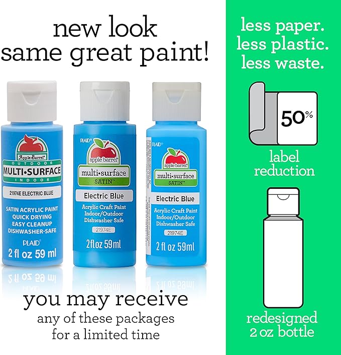 Apple Barrel Essentials Acrylic Paint Set, 12, 24 Fl Oz (Pack of 1)
