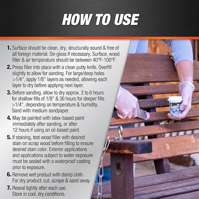 DAP Plastic Wood-X with DryDex Wood Filler, Natural, 5.5 Oz (7079800540) (Pack of 6)