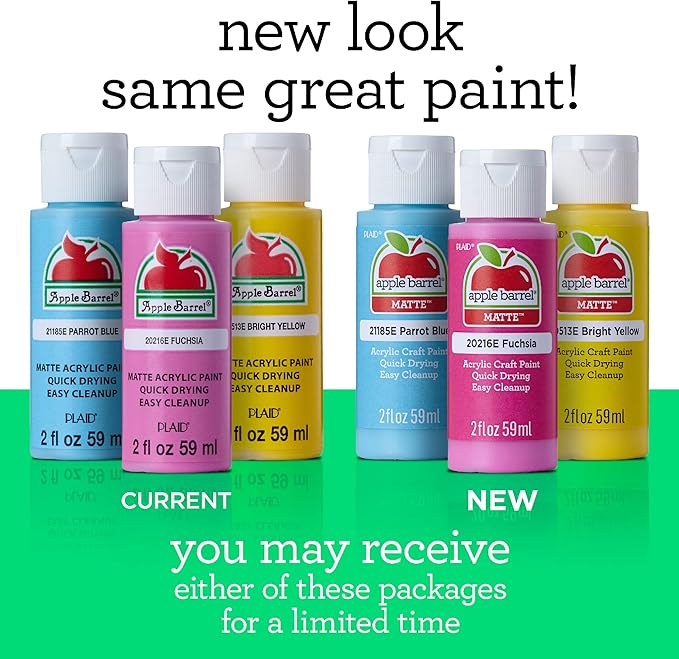 Apple Barrel Acrylic Paint in Assorted Colors (2 fl Oz), K20502 Yellow