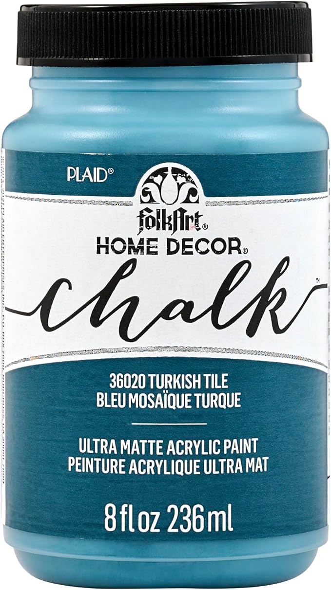 FolkArt 36020 Home Decor Chalk Furniture & Craft Paint in Assorted Colors, 8 ounce, Turkish Tile