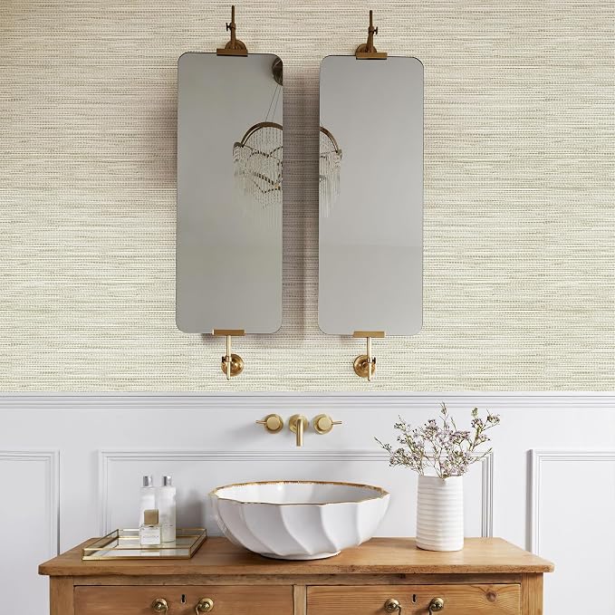 Grasscloth Wallpaper Peel and Stick Cream Grassweave Peel & Stick Wall Paper Textured Wallpaper Self Adhesive Contact Paper 787" x 17.3"