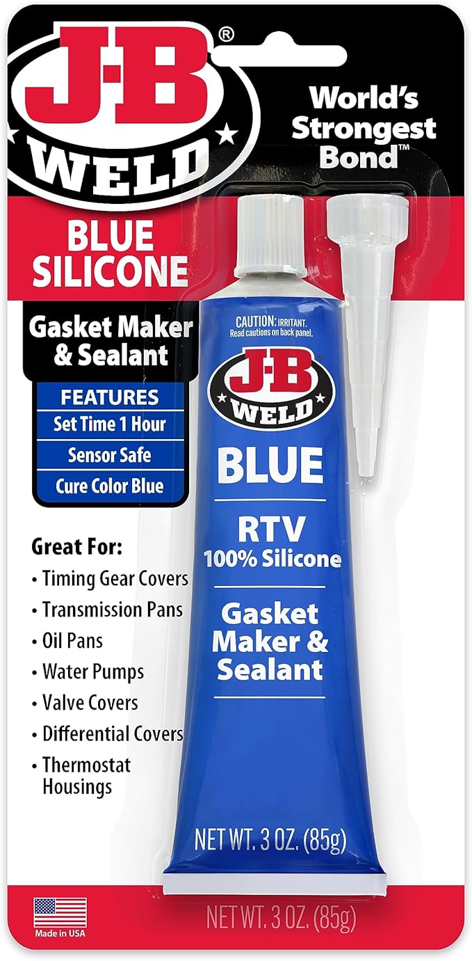 J-B Weld 31316 RTV Silicone Gasket Maker and Sealant - 3 oz. - Blue