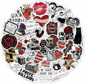 BulbaCraft 100Pcs Dark Romance Stickers for Water Bottle and Laptop - Dark Romance Party Supplies & Decorations, Waterproof Vinyl Decals, Love and Gothic Stickers, Gifts for Women & Men