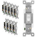 ENERLITES 4-Way Toggle Light Switch, Four Way, Side Wiring, Copper Wire Only, Grounding Screw, Residential Grade, 15A 125VAC 60Hz, UL Listed, 84150-W-10PCS, White 10 Pack