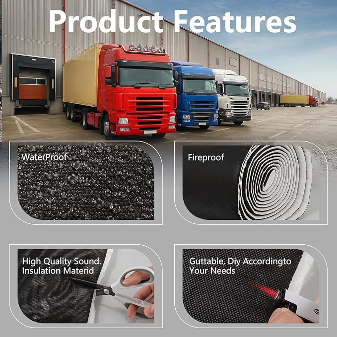 40 SQFT Automotive Camper Van Insulation, Water-Resistant Thermal & Sound Barrier, RV Camper Insulation 30" x 197" (2.4ft x 16.4ft) for Van Conversions, RVs, Trucks