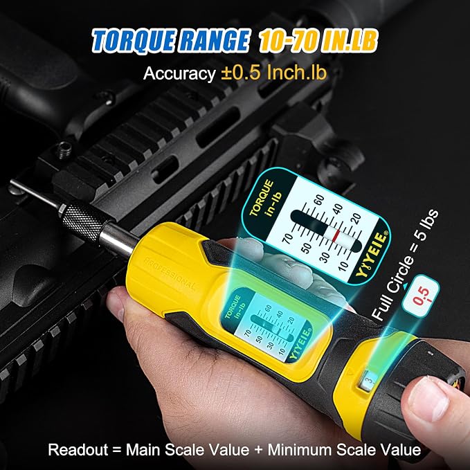 90Pcs Master Torque Screwdriver Set, 10-70 IN.LB, Inch Pound Torque Screw Driver with S2 Bits, Includes Flat, Hex, Torx, and Phillips Bits, T-BAR Ratchet Wrench, All in One Torque Tool Kit