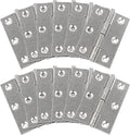 MY MIRONEY Folding Butt Hinge 2-3/8" Stainless Steel Home Furniture Hardware Door and Window Hinge with Screws Pack of 12