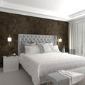 3yecao 31"×591" Big Roll Large Size Wide Thick Dark Brown Tan Grey Concrete Wallpaper Peel Stick Adhesive Vinyl Waterproof Glossy Taupe Charcoal Gray Concrete Cement Contact Paper for Bedroom Walls
