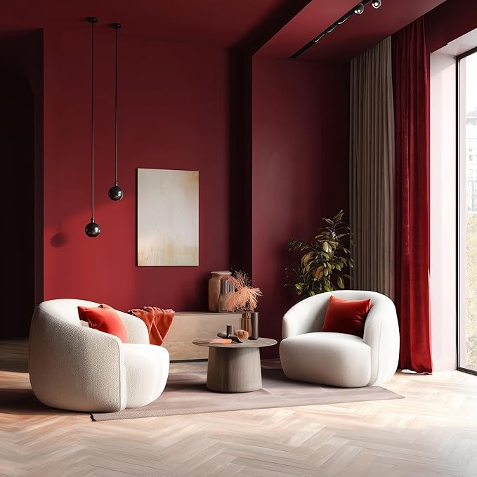 EVOLVE Interior Paint & Primer, Eggshell (Burgundy), 1 Gallon – One-Coat Coverage, Excellent Hide, Low VOC, Low Odor, Washable Paint for Walls, Doors & Trim