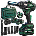 2026 Impact Wrench 900ft-lbs(1200N.m), 1/2" Impact Gun with 2x4.0Ah Battery, 21V Cordless Impact Driver High Torque with 5 Sockets, Pistola Llave De Impacto Brushless for Truck RV Home Car