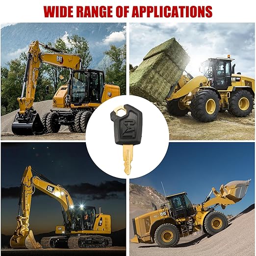 5P8500 12PCS Cat Keys, CAT Loaders Excavators Ignition Keys Compatible with Caterpillar Heavy Equipment