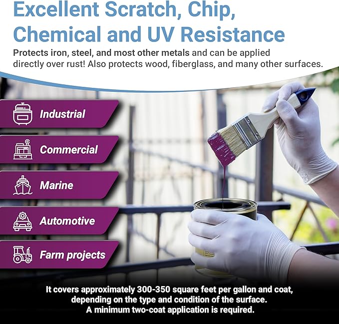 RUST BULLET DuraGrade Color - Purple - 5 Gallon - Advanced Technology Corrossion Control, Rust Inhibitor & Protective Coating, Exceptional Adhesion, UV Resistant