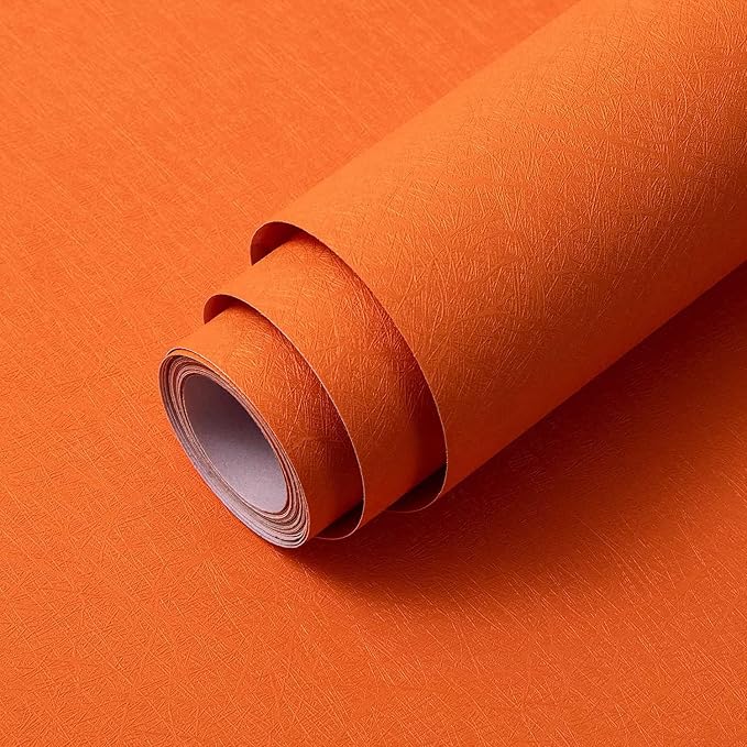 Orange Peel and Stick Self Adhesive Wallpaper Countertop Contact Paper | Removable Embossed Silk Waterproof Bathroom Wallpaper 15.7" X 196.8" Kitchen Vinyl Wrap for Cabinet Shelf Liner Paper
