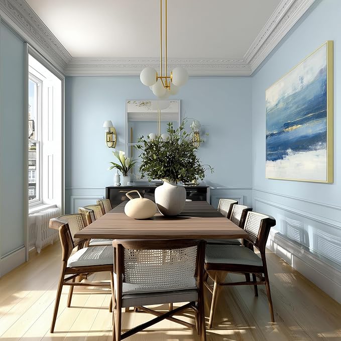 EVOLVE Paint & Primer: Environment-friendly, Low Sheen with One-coat Coverage for Interior & Exterior surfaces (Sky Blue, 1-Gallon)