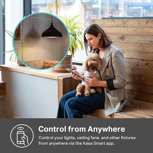 Kasa Smart Kasa Matter Smart Dimmer Switch: Voice Control w/Siri, Alexa & Google Assistant,UL Certified, Timer & Schedule, Easy Guided Install,Neutral Wire Required, Single Pole, 2.4GHz Wi-Fi, 3-Pack