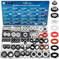 ZDBB 165 PCS Plumbing Hose Rubber Washers Assortment Set with Screen Filter and Silicone Washer Kit,for Shower Head Gasket Garden Hose Washing Machine Inlet Supply Lines Faucet Gaskets Replacement