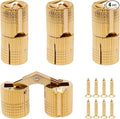14mm Invisible Brass Barrel Hinges Hidden Concealed Furniture Hinges 180 Degree Opening Angle 4Pcs