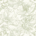 Ismoon Vintage Floral Wallpaper Peel and Stick Beige and Green Contact Paper 17.3inx32.75ft Removable Self Adhesive Wall Paper for Bathroom Bedroom Cabinet Mural Wall Decor Vinyl Renter Friendly