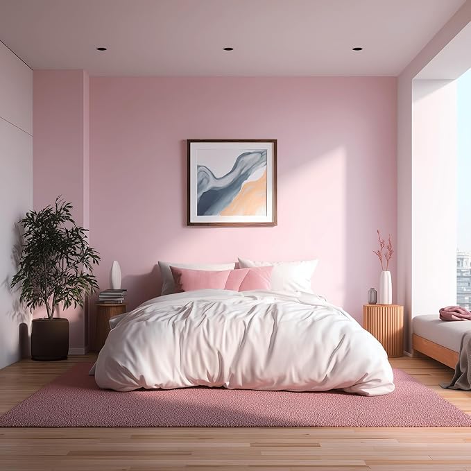 EVOLVE Paint & Primer: Environment-friendly, Low Sheen with One-coat Coverage for Interior & Exterior surfaces (Posy Pink, 1-Gallon)