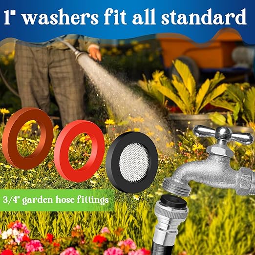 ZDBB 1075 Pcs 3-in-1 Spigot Repair Washers & Hose Gasket & Faucet O-Rings Kit 37 Size Plumbing Rubber Washers Assortment Set for Kitchen Faucet Outdoor Hose Bib Water Spigot Seal Repair