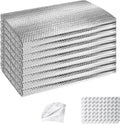 Garage Door Insulation Kit 8P Double Bubble Window Heat Insulation Panels, 6MM 8x8FT Reflective Aluminum Foil Summer/Winter Barrier Sheets with 120 Adhesive Tapes for Garage Attic Wall(24x48)