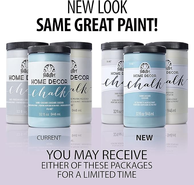 FolkArt Home Decor Chalk Furniture & Craft Acrylic Paint in Assorted Colors, 32 ounce, Sheepskin