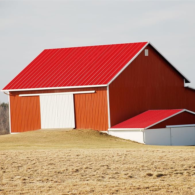 PPGI Metal Roofing Panels (1ft x 3ft, 28GA) – Sample Piece for Quality & Specification Confirmation, Prepainted Galvanized Steel Sheets for Residential, Commercial(1 Pack-Red)