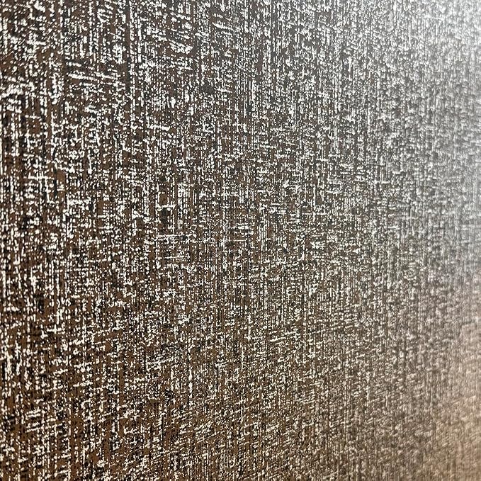 Chocolate Gold Non-pasted Wallpaper, Metallic Sheen,17.7" x 236.0" | Textured Traditional Wallpaper, Stunning Metallic Sheen, Dark Brown for living room , commercial decor