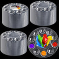 Paint Tray Palette,60pcs Paint Trays for Kids,Plastic Paint Pallet or Pupils to Painting,DIY Craft,Play Party at Home,Kindergarten or School(Clear)