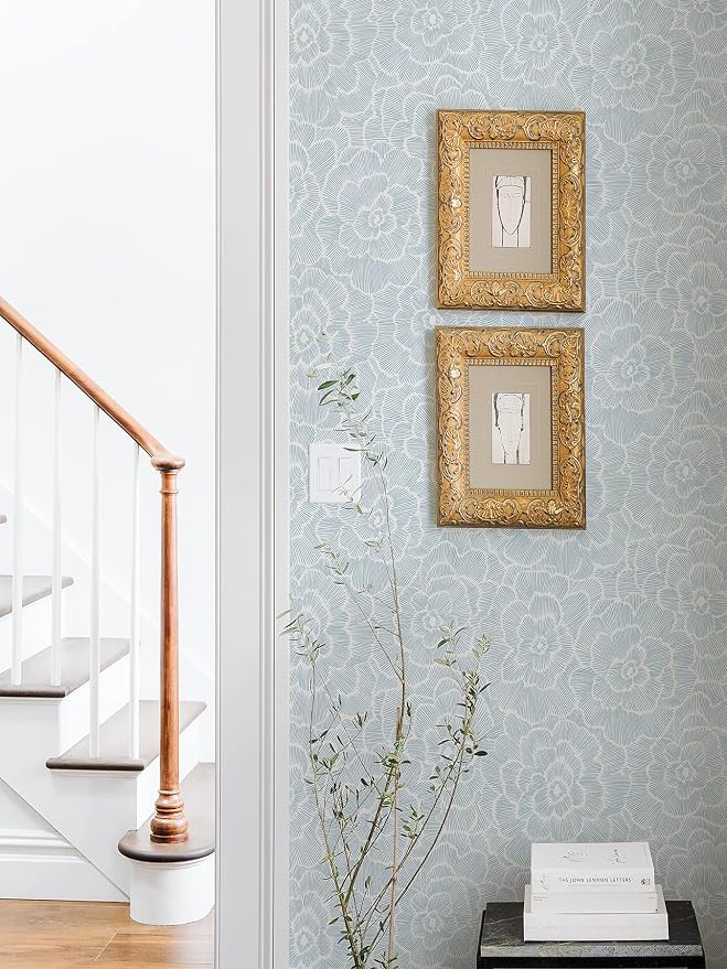 NuWallpaper by WallPops NUS4048 Saraya Peel & Stick Wallpaper, Blue