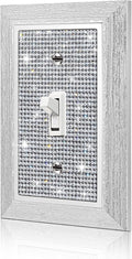1 Pcs Shiny Rhinestones Wall Plates Light Switch Cover Plate Decorative Wall Plate Single Toggle Imitation Wood Grain Switch Plates