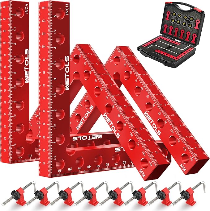 WETOLS 4Pcs 5.5" Corner Clamps for Woodworking, 4.7" Clamping Capacity