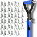 Black Duck Brand White Spring Grip Clamps, Mop and Broom Clamp Holder for Shovel, Rake, Broom, Mop, Etc. (40, Standard)