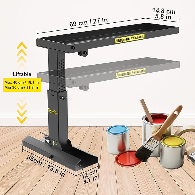 Foldable | Heavy-Duty Ladder Extender Pro, High Strength Steel Material Design Ladder Extension Pro for Stairs w/Non-Slip Mat, 11.4-18" Adjustable Height, Applicable Ladder Feet Spacing 25"