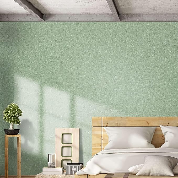 Green Peel and Stick Self Adhesive Wallpaper Countertop Contact Paper | Removable Embossed Silk Waterproof Bathroom Wallpaper 15.7" X 393.7" Kitchen Vinyl Wrap for Cabinet Shelf Liner Paper