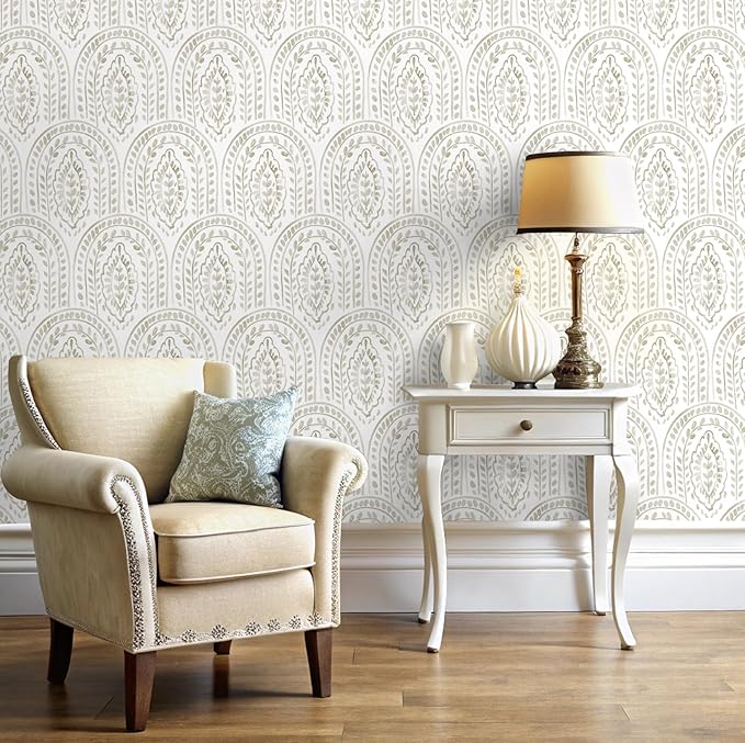 EeeComing Boho Peel and Stick Wallpaper Modern Wall Paper Peel and Stick Removable Contact Paper Self Adhesive Wallpaper for Bedroom and Bathroom Cabinet Shelf Liner Vinyl 393.7 "x17.3